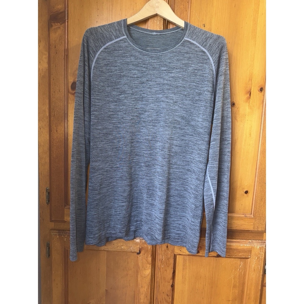 Lululemon Metal Vent Tech Shirt Top Long Sleeve Men's L Gray Yoga Running LS